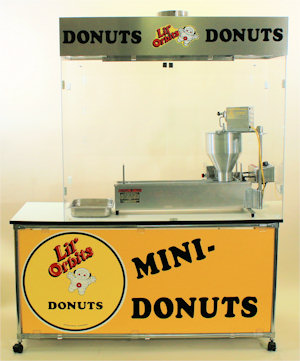 Lil' Orbits CE-series cart with mini-donut machine